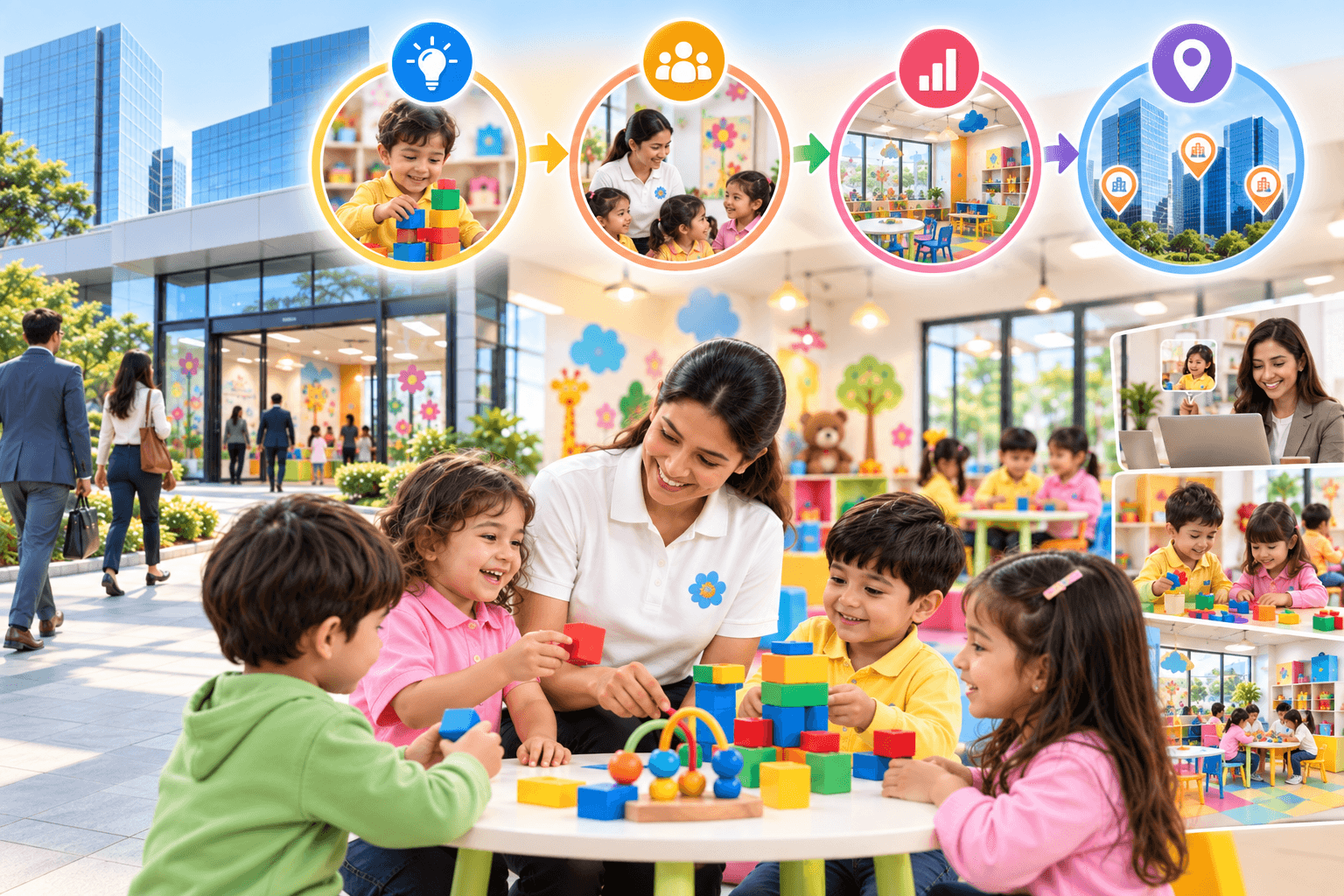 Children at play in NeuroPi classroom