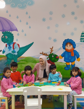 Children reading books together