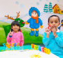 Child learning with educational toys